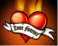 coeur en flammes